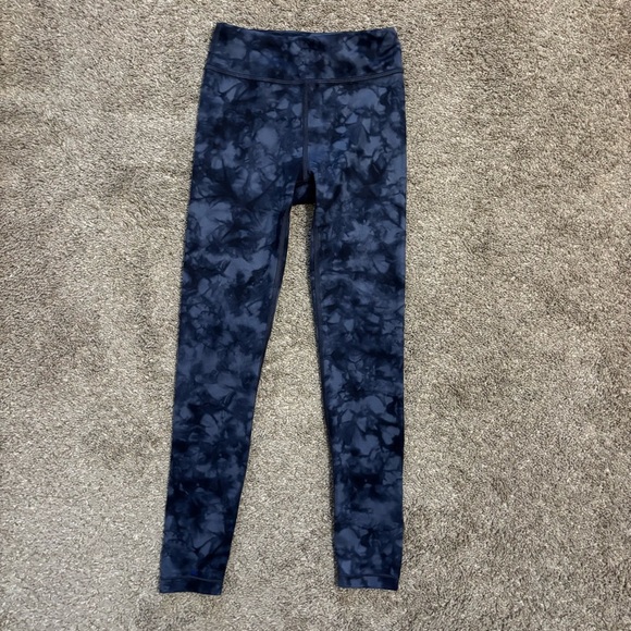 Athleta Girl High Rise Printed Chit Chat Tight Legging Size Small 7 Blue Tie Dye - Picture 6 of 11